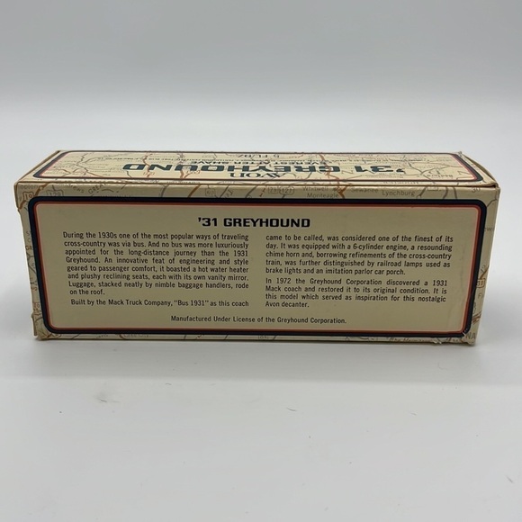 AVON ‘31 GREYHOUND EVEREST AFTER SHAVE 5 Oz VINTAGE DECANTER IN BOX - Picture 8 of 11